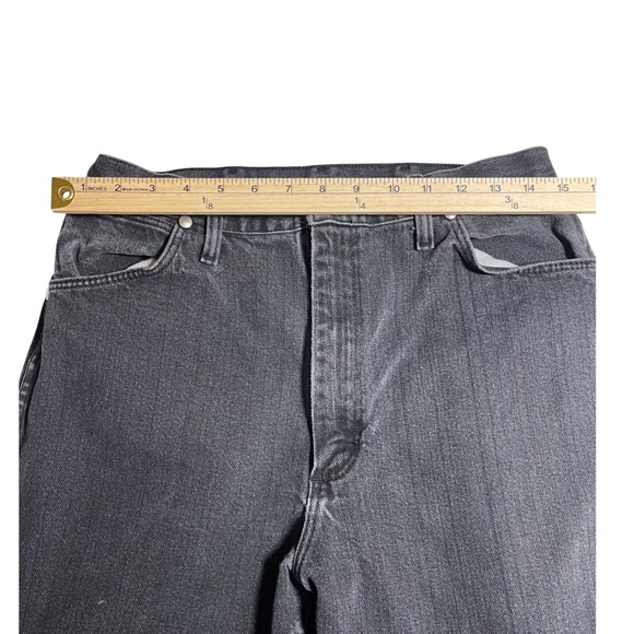 Wrangler women cowboy cut Black Denim Jeans Straight Leg Size 13 x 34 - Picture 5 of 8